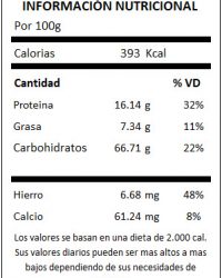 TABLA AVENA SABORIZADA CHOCOLATE