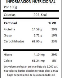 TABLA AVENA SABORIZADA VAINILLA